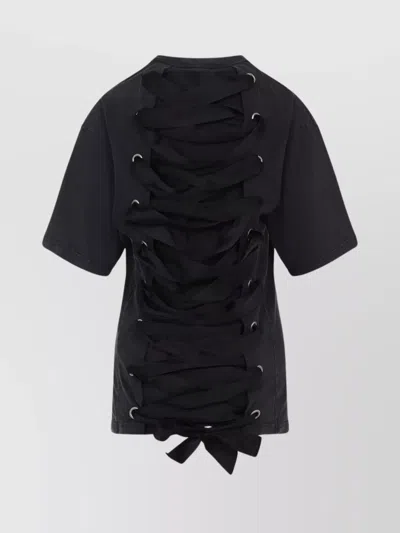 Balenciaga Lace Up Back Bow Detail T-shirt