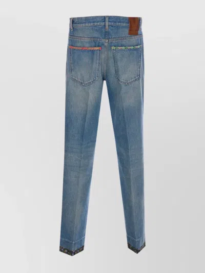 Valentino High Rise Viscose Straight Jeans