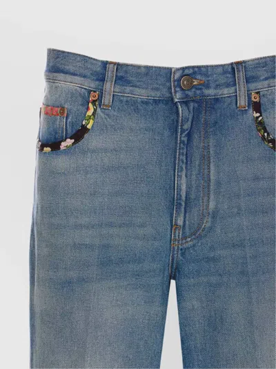 Valentino High Rise Viscose Straight Jeans