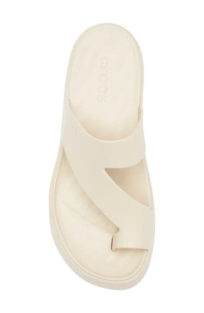 Crocs Getaway Toe Loop Platform Sandal In Sandstone