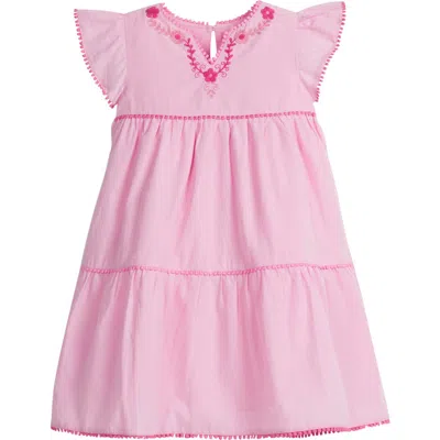 Bisby Kids' Positano Dress In Pink Embroidery
