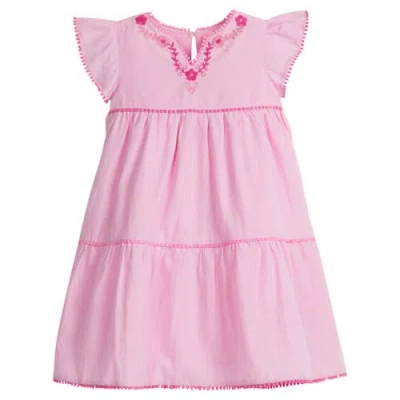 Bisby Kids' Positano Dress In Pink Embroidery