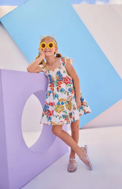 Bisby Kids' Twirl Dress In Vintage Floral