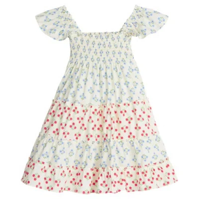 Bisby Kids' Twirl Dress In Multi Marigold