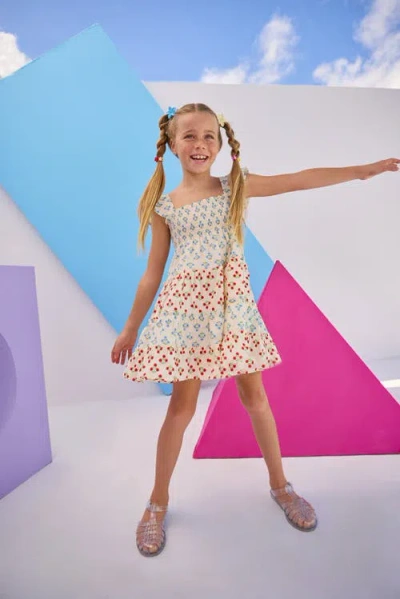 Bisby Kids' Twirl Dress In Multi Marigold