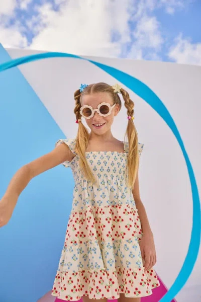 Bisby Kids' Twirl Dress In Multi Marigold