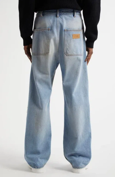 Mm6 Maison Margiela Medium Blue Denim Distressed Jeans