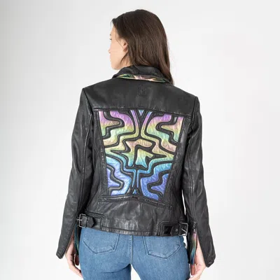 Mauritius Women's Minji Rf Leather Jacket, Black