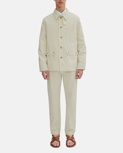 Apc A.p.c. Long-sleeved Button-up Jacket In White