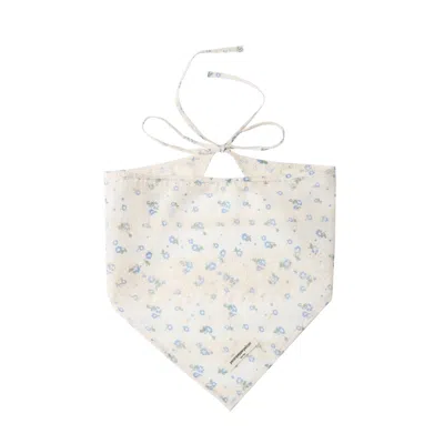 Pecanpepperpelican Women's Neutrals Moonflower Bandana Blue In Blue