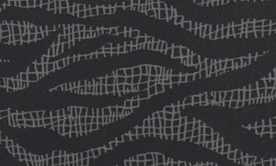 Savage X Fenty Snug Hug Sleep Shorts In Black Caviar Tiger Stripe Text