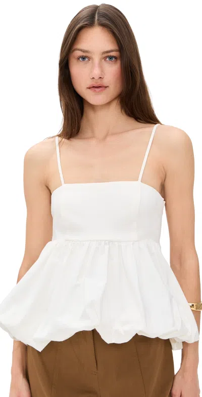 Line & Dot Wesley Mix Media Top In White