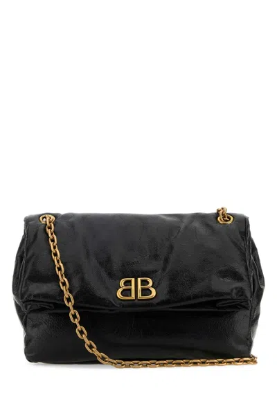 Balenciaga Medium Monaco Chain-strap Shoulder Bag In Black