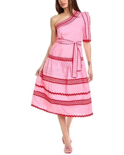 Flora Bea Nyc Kerrin Midi Dress In Pink
