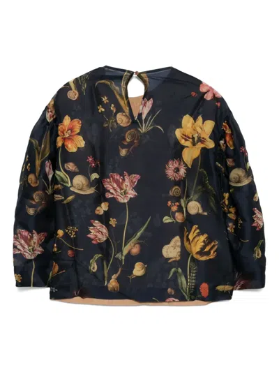 Biyan Layered Details Blouse In Blue