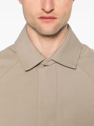 Entire Studios Beige Duster Trench Coat In Buff