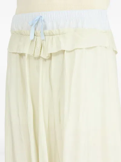 Maison Margiela Anonimato Della Fodera Della Gonna Midi In Off-white