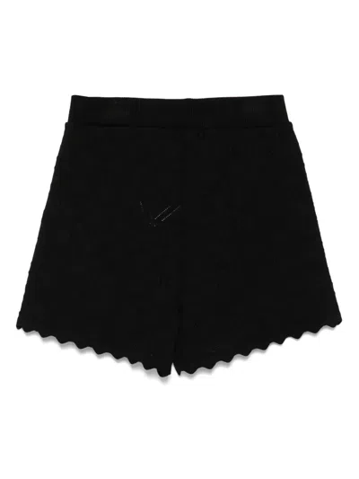Elisabetta Franchi La Mia Bambina Logo-jacquard Shorts In Black