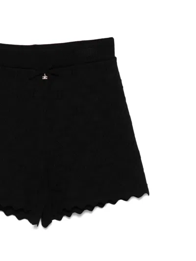 Elisabetta Franchi La Mia Bambina Logo-jacquard Shorts In Black