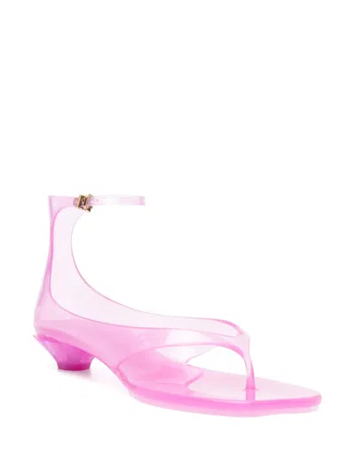 Chloé Chloe Women Fluo Pink Tpu Chloe Jelly Thong Sandals In Pink Fizz