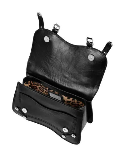 Philipp Plein Leather Medium Belt Bag Hexagon In Black