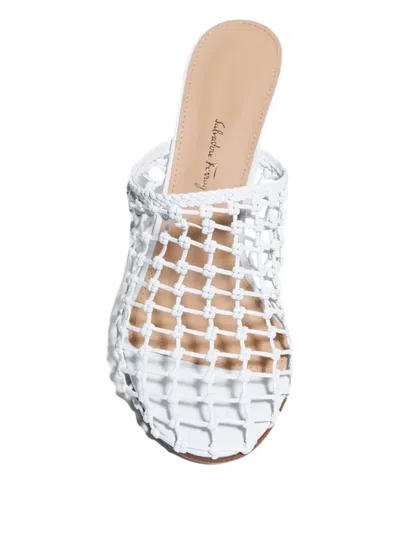 Ferragamo Ellas X5 Leather Mule In White