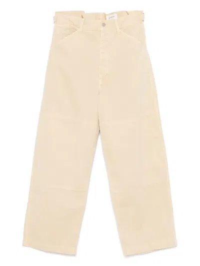 Lemaire Big Work Trousers In Yellow