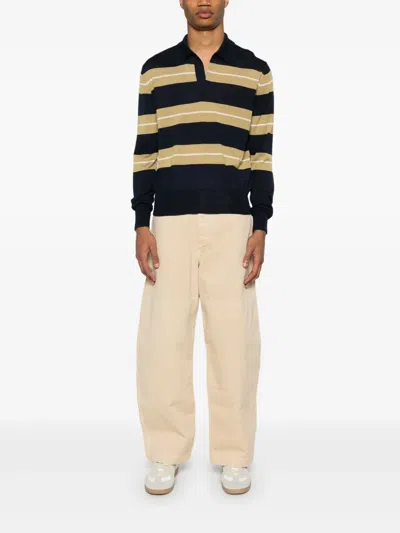 Lemaire Big Work Trousers In Yellow