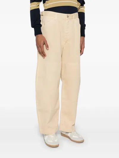 Lemaire Big Work Trousers In Yellow