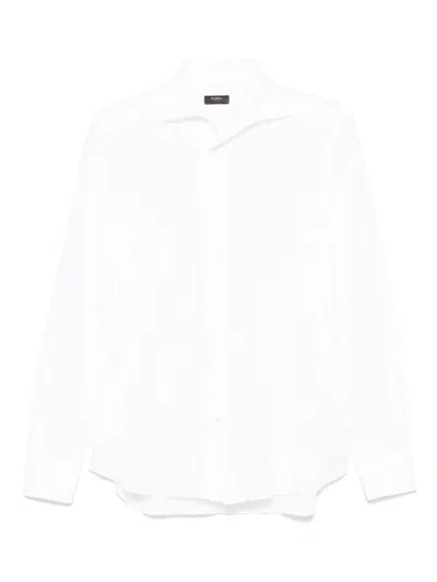 Barba Napoli Seersucker Shirt In White