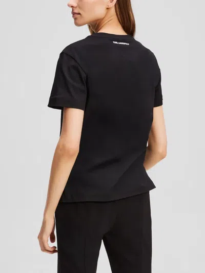 Karl Lagerfeld Ikon Choupette T-shirt In Black