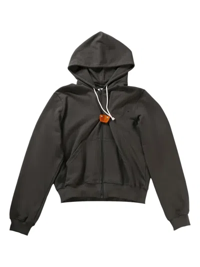 Magliano Logo-embroidered Hoodie In Anthracite