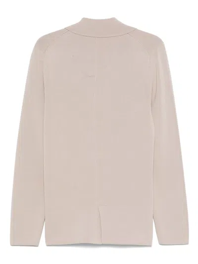 Drumohr Double-breasted Cotton Jacket With Relaxed Fit In Neutral