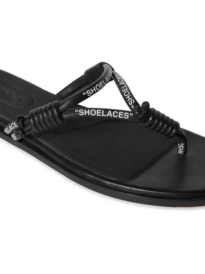 Off-white Sholace Sandals In Black