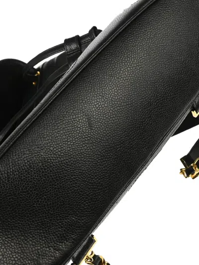 Pre-owned Chanel 1997 Triple Cc Backpack In Black