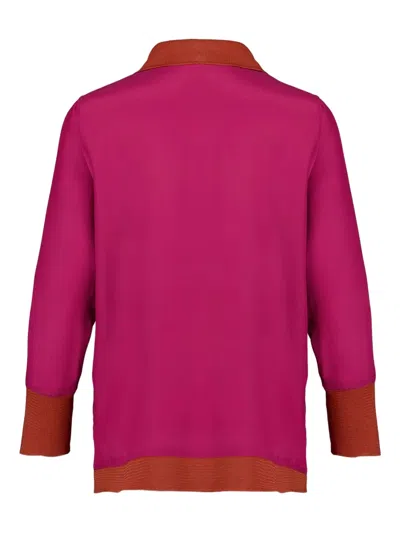Paula Diane Silk Top In Pink