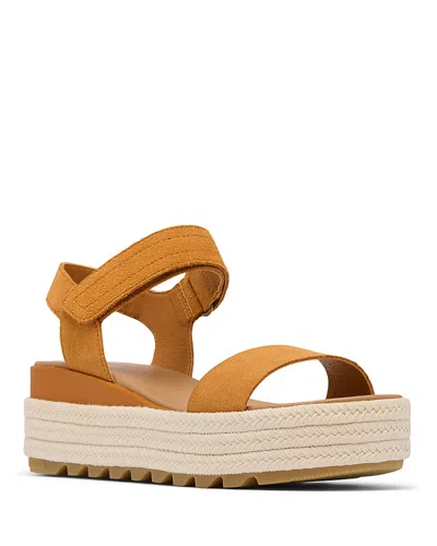Sorel Cameron Flatform Sandal In Gold