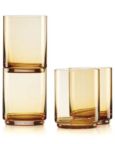 Lenox Tuscany Classics Amber Stackable 4pc Tall Glasses
