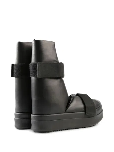 Rick Owens Splint Open-toe Leather Boots In Black
