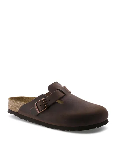 Birkenstock Boston Oiled-leather Clogs In Habana Oiled Leather