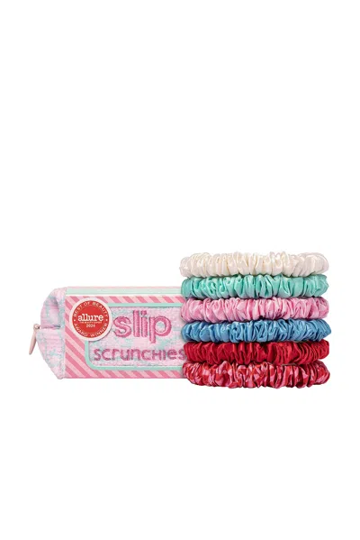 Slip Pure Silk Skinny Scrunchies With Complimentary Pouch In Multi