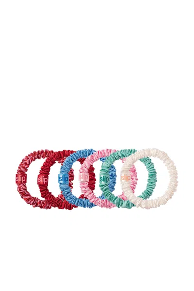 Slip Pure Silk Skinny Scrunchies With Complimentary Pouch In Multi