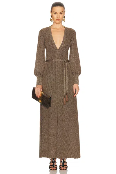 Tom Ford Embellished Metallic Jersey Maxi Dress In Gold
