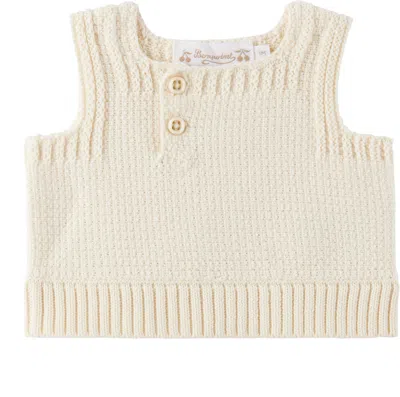 Bonpoint Baby Off-white Elsie Tank Top & Shorts Set In 031 Vanille