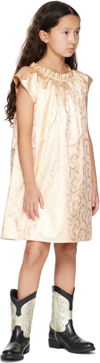 Bonpoint Kids Gold Charlotte Dress In 524a Fl Rose Fane