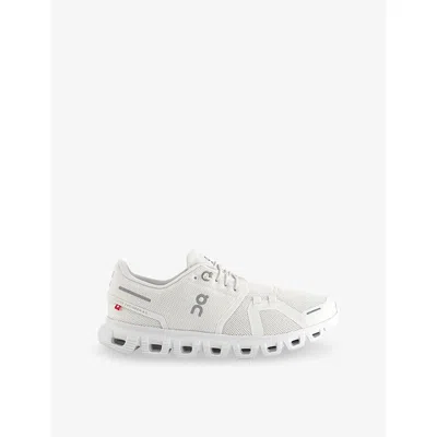 On Cloud 6 Panelled Mesh Sneakers In White