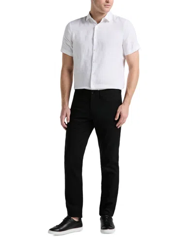 Perry Ellis Men's Slim Fit Double Cloth 5-pocket Pants In Black