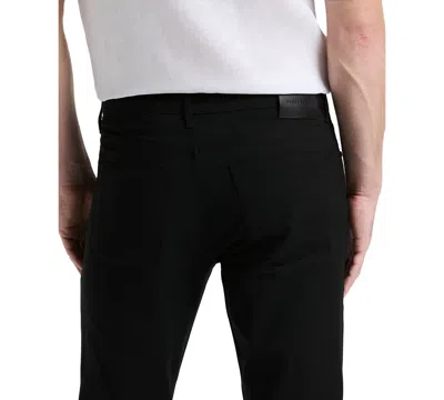Perry Ellis Men's Slim Fit Double Cloth 5-pocket Pants In Black
