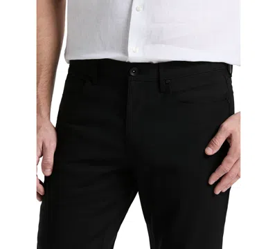Perry Ellis Men's Slim Fit Double Cloth 5-pocket Pants In Black