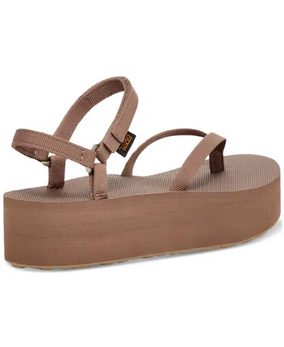 Teva Flatform Slim Sandals In Brown